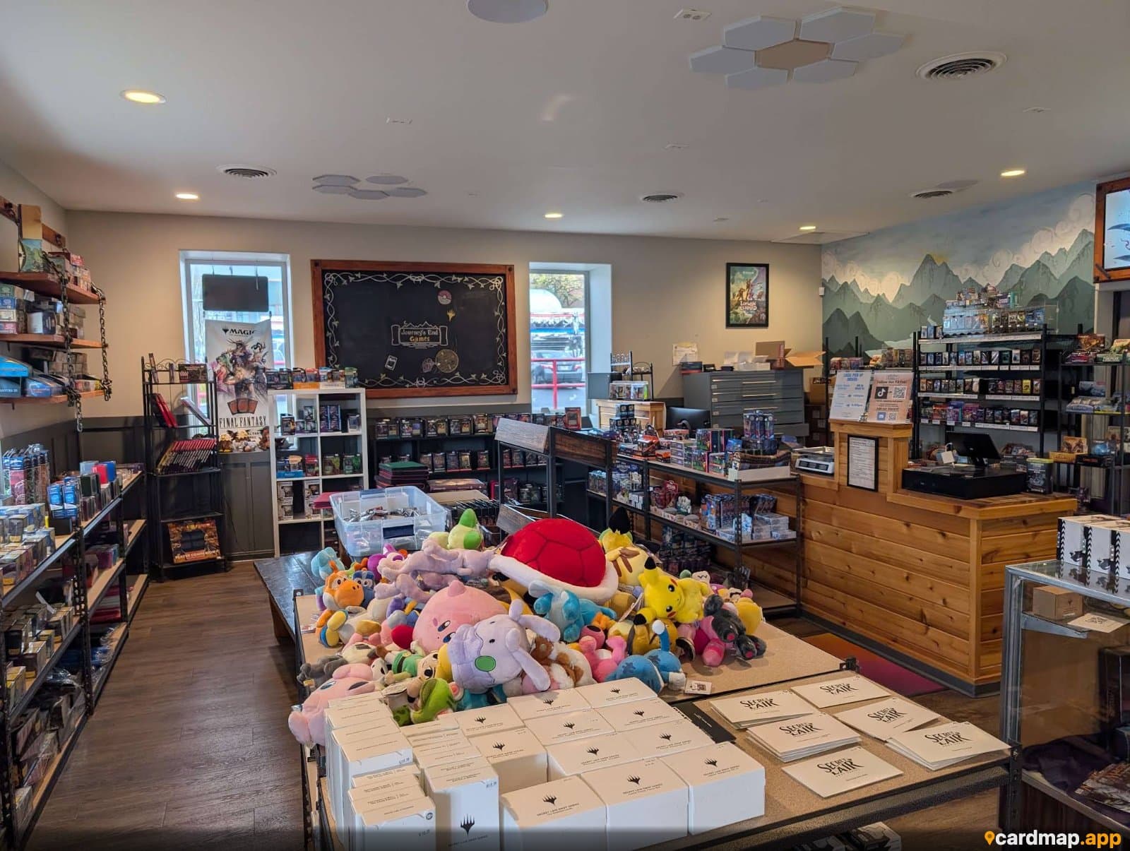 Front counter, singles, and trading-card displays